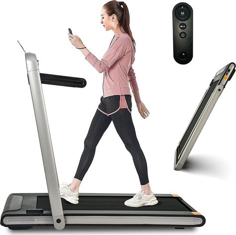 LED Display 15.8 inch Widened Running Belt: Making running or walking on this treadmill more freely. 5 layers non-slip running belt and Silica gel column support will greatly absorb shock to provide cushioning for knee, muscle and joints. 2.5HP Powerful Motor Fully assembled and can be used directly after unboxing. Foldable design and transportation wheels for easy mobility and portable foldable treadmill for storage, fold it up and walk away in one easy step. Small Treadmill, Under Desk Treadmill, Walking Machine, Running Fast, Desk Treadmill, Running Pace, Running Machine, Foldable Treadmill, Cardio Machines