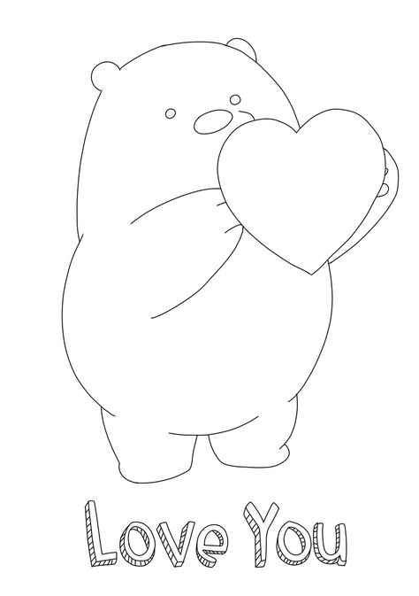 Coloring Pages Chibi, Kawaii Valentines Day, Bears Coloring Pages, Chibi Coloring, Kawaii Valentine, Valentines Day Drawing, Valentine Coloring Pages, Bear Coloring Pages, Kids Coloring Book