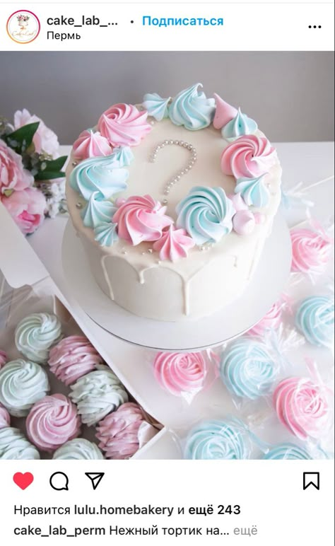 Pink And Blue Cake Ideas, Classy Gender Reveal Cake, Torte Baby Shower Boy Or Girl, Gender Reveal Cake Ideas Simple White, Mini Gender Reveal Cake, Baby Shower Cake Designs Simple, Gateau Gender Reveal, Easy Gender Reveal Cake, Gender Reveal Ideas Cake