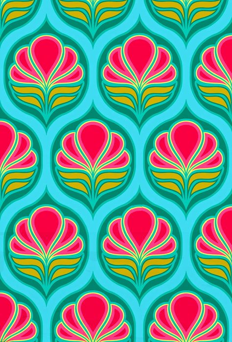 Ogee Repeat Pattern Design, Repeat Pattern Art, Simple Repeat Pattern, Simple Art Deco Pattern, Ogee Repeat, Motifs Art Nouveau, Ogee Pattern, Hot Colors, Motif Art Deco