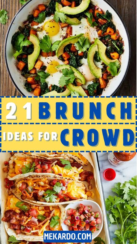 Organising a brunch for a hungry bunch? You're done looking! There are twenty-one delicious and savoury brunch selections on this list, as well as sweet and Egg Brunch Ideas, Diy Waffles, Fruit Parfaits, Brunch Ideas For A Crowd, Summer Cake Recipes, Breakfast Enchiladas, Breakfast Slider, Brunch Eggs, Breakfast Meat