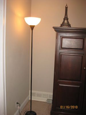 Floor Lamp Redo, Sunflower Lamp, Floor Lamp Makeover, Ikea Floor Lamp, Torch Floor Lamp, Lamp Redo, Target Floor Lamps, Cheap Floor Lamps, Diy Floor Lamp