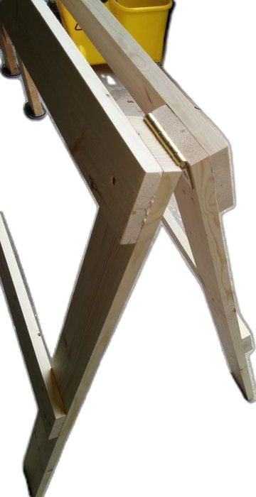 How To Build A Sawhorse, Saw Horse Plans, Homemade Saw Horses, How To Build Saw Horses, Diy Saw Horse, Saw Horses Folding, Diy Saw Horse Easy, Diy Wooden Sawhorses, Diy Saw Horse Folding