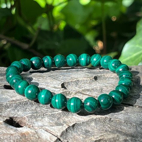 7.5mm Dainty Natural Malachite Bracelet Elephant Bangle, Open Bangle Bracelet, Malachite Bracelet, Lava Bracelet, Mermaid Bracelet, Aquamarine Bracelet, Open Bangle, Garnet Bracelet, Hinged Bracelet