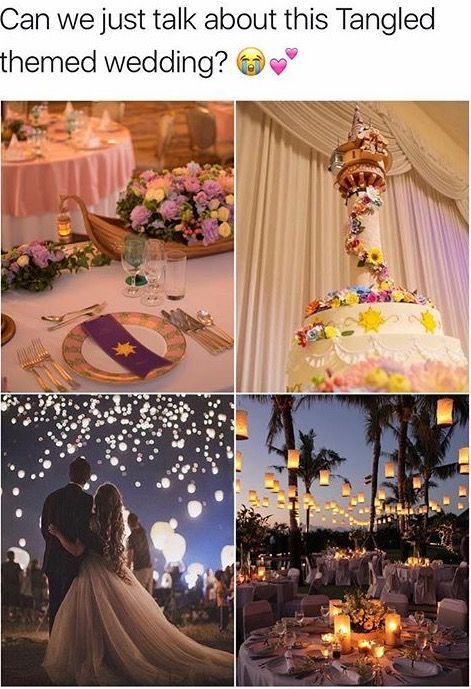 Rapunzel Wedding, Tangled Wedding, Fest Temaer, Disney Wedding Theme, Tema Disney, Future Wedding Plans, Cute Wedding Ideas, Wedding Goals, Disney Wedding