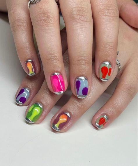 Nail Design Glitter, Minimal Nails Art, Hippie Nails, Subtle Nails, Edgy Nails, Minimal Nails, Nail Colours, Trendy Nail, Trendy Nail Art