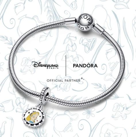 Alice in Wonderland Pandora Charm Exclusive to Paris - Jewelry - Enchanted Disney Fine Jewelry, Paris Jewelry, Mickey Balloons, Princess Necklace, Pandora Disney, Adventures By Disney, Pandora Charm, Disney Jewelry, Disneyland Paris