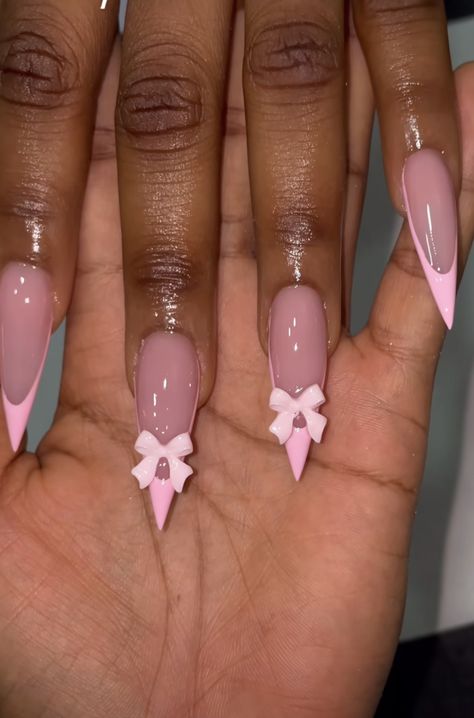 Short Nails Acrylic, Bow Nails, Pretty Manicures, Short Acrylic Nails, Nails Acrylic, Short Nails, Nail Inspo, Gel Nails, Acrylic Nails