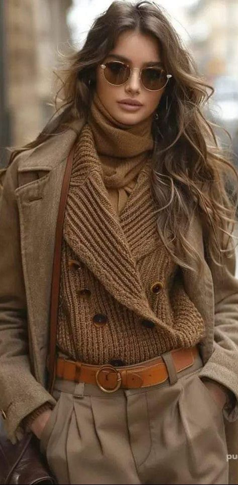 Mode Style Anglais, Chique Outfits, Futuristic Fashion, Brown Coat, American Beauty, 2024 Fashion, 가을 패션, Style Mistakes, Outfits Women