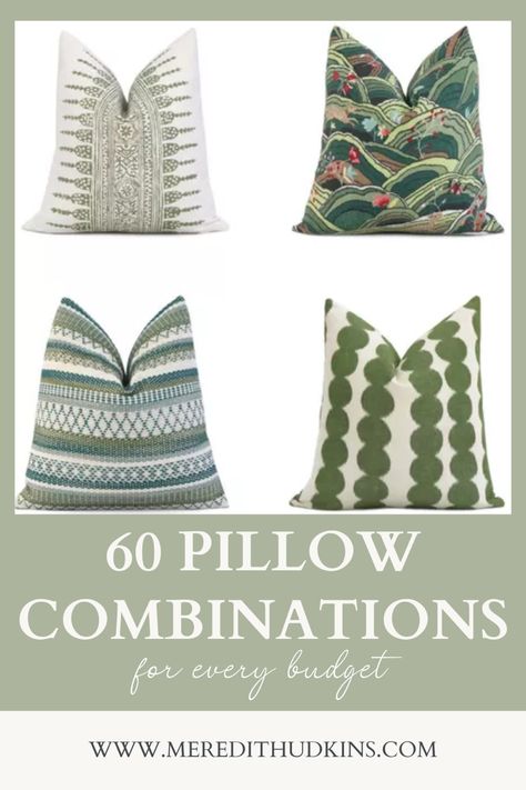 Teal Pillow Combinations, Navy And Green Throw Pillows, Green Pillows On Couch, Blue And Green Throw Pillows Couch, Throw Pillows For Green Bedding, Green And Cream Throw Pillows, Accent Pillows For Beige Couch Living Room, Green Blue Pillows, Living Room Decorative Pillows