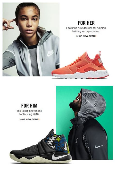 Sneaker Email Design, Sports Email Design, Shoes Website Design, Nike Editorial, Shoes Banner, Footwear Photography, Bakery Packaging Design, Fashion Web Design, Email Marketing Templates