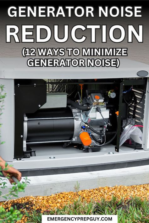 A close-up view of a running generator being maintained outdoors, highlighting ideas for emergency generator noise reduction. Generator Sound Proof Enclosure Diy, Generator Shed, Emergency Generator, Emergency Power, Power Generator, Diy Crafts For Kids Easy, Generators, Noise Reduction, Outdoor Space