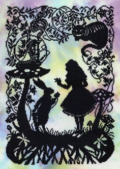 Cross Stitch Kits                                                                                                                                                                                 More Silhouettes Disney, Alice In Wonderland Cross Stitch, Bothy Threads, Disney Cross Stitch, Bramble, Counted Cross Stitch Kits, A Cross, Stitch Kit, Stitch Disney