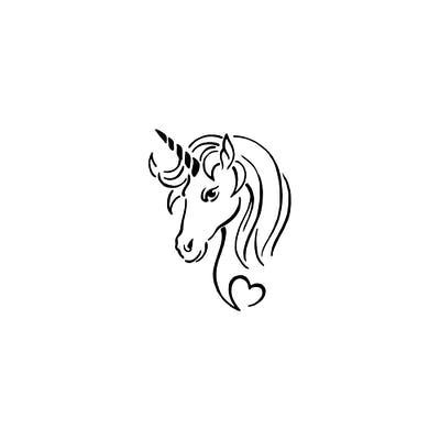 Tiny Unicorn Tattoos For Women, Simple Unicorn Tattoo Outline, Unicorn Tattoo Ideas Small, Simple Unicorn Tattoo, Inai Simple, Unicorn Tattoo Ideas, Tattoo Unicorn, Unicorn Tattoo Designs, Pegasus Tattoo