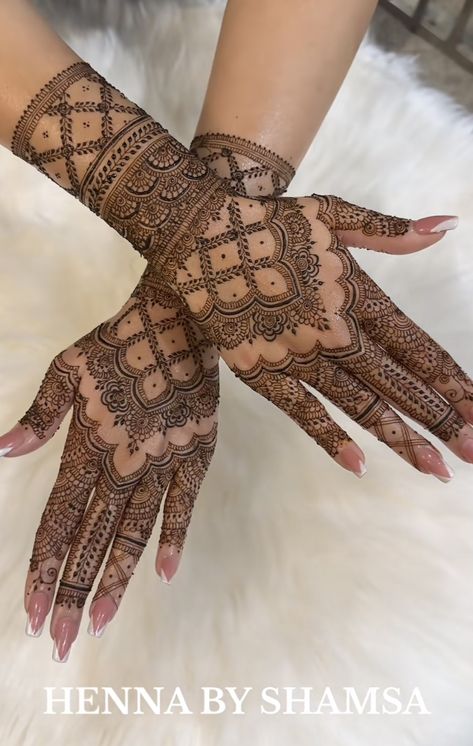 Heavy Henna Designs Back Hand, Bridal Henna Designs Mid Arm, Shadi Mehndi Designs, Eid Mehendi Ideas, Nikkah Mehndi Designs, Simple Wedding Henna Designs, Heavy Henna Designs, Groom Sister Mehndi Design, Long Henna Designs