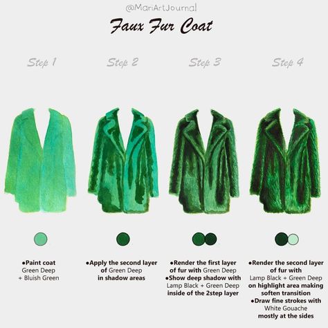 Fashion | Drawing | Tutorial 在 Instagram 上发布：“💠Hello Darlings! I'm happy to share new tutorial on Fur. Be sure to watch 🎥 that I've made for you and give me please you feedback about it…” How To Draw Fur Clothes, Fur Rendering Tutorial, How To Draw Fur Coat, Fur Jacket Drawing, How To Paint Fur, Fur Drawing Tutorial, Fur Coat Drawing, Velvet Drawing, Fur Drawing