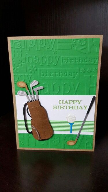 Golf Themed Birthday Cards For Men, Homemade Golf Birthday Cards, Golf Cards Handmade Fathers Day, Golf Birthday Cards For Men, Golf Themed Birthday Cards, Handmade Golf Cards For Men, Handmade Golf Cards, Golf Birthday Card Ideas, Diy Golf Birthday Cards