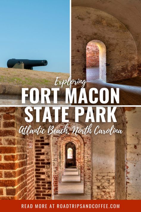 Learn how you can spend a day exploring Fort Macon State Park. See a list of things to do like a self-guided tour inside the fort or a walk on the beach. Road Trip Checklist, Atlantic Beach Nc, Visit North Carolina, Beach North Carolina, Dry Tortugas National Park, North Carolina Beaches, Walk On The Beach, Atlantic Beach, National Parks Usa