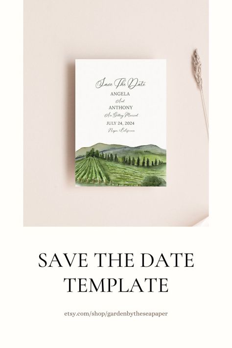 Wine Save The Date, Italy Wine Country, Cellar Wedding, Rustic Vineyard Wedding, Vineyard Wedding Invitations, Wedding Winery, Country Invitations, Italy Wine, Tuscan Wedding