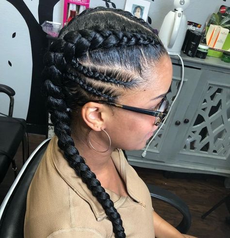 15 Charismatic French Braid Hairstyles for Black Hair to Try French Braid For Black Women, French Braid Extensions Black, French Braid Styles For Black Women, French Braid Natural Black Hair, Black Hair French Braids, French Braid Black Hair, 4 French Braids Black Hair, Two French Braids For Black Women, Dutch Braids Black Women