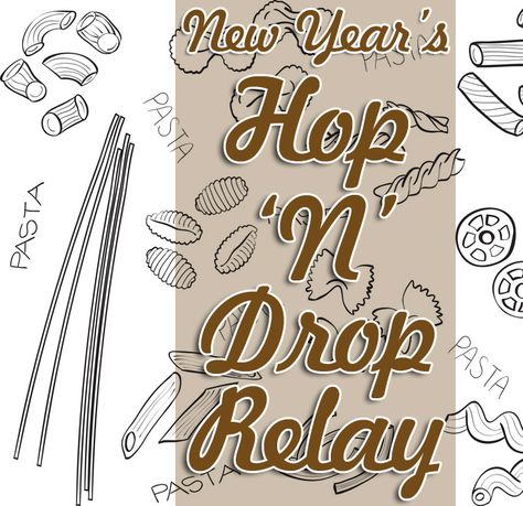 Jesus and sin: New Year’s Sunday School Game: Pasta Hop ‘N’ Drop Relay This Sunday School game will teach students that the past is behind them, and a new year is a new start! Sunday School Game Materials • Box of Linguine  • Two Boxes of Penne noo