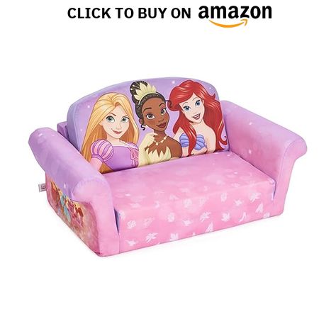 MARSHMALLOW Furniture, Children's 2-in-1 Flip Open Foam Compressed Sofa, Disney Princesses  #homedesign #homedecor #housedesign #housedecor #room #roomdecor #roomdesign #interior #design #home #house #furniture #decor #bedroom #kitchen #livingroom Marshmallow Sofa, Muñeca Baby Alive, Foam Sofa Bed, Convertible Couch, Foam Sofa, Cozy Furniture, Kids Sofa, Comfy Couch, Design Living Room