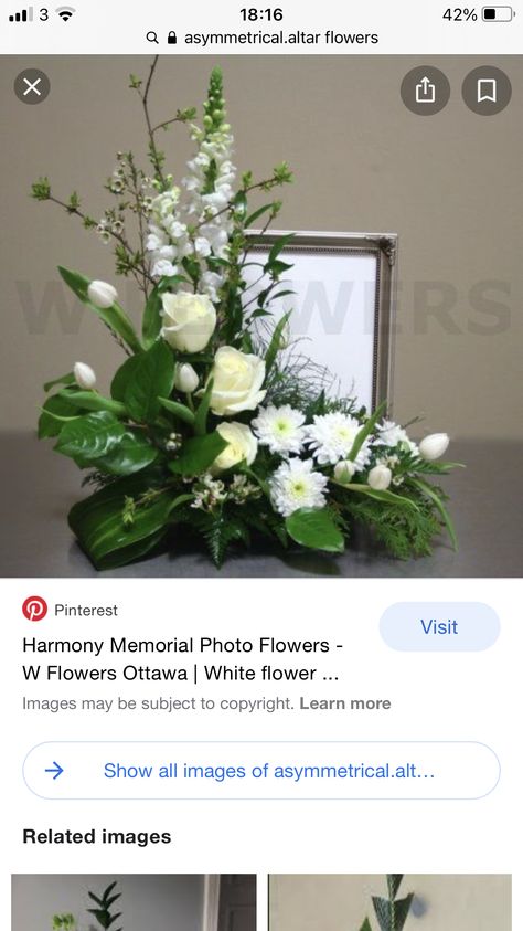 Diy Sympathy Flower Arrangements, Sympathy Floral, Urn Arrangements, Memory Table, Arrangement Floral, Sympathy Flowers, Rose Bowl, Loving Memory, Flower Arrangement