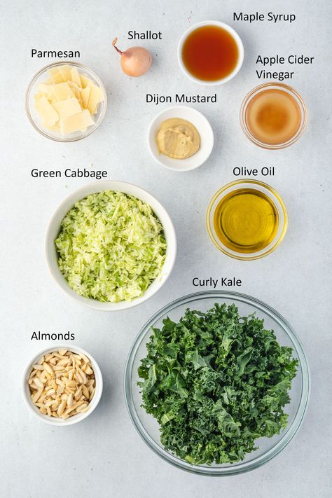 Mustard Vinaigrette Dressing, Kale Crunch Salad, Kale Cabbage, Crunch Salad, Mustard Vinaigrette, Kale Salad Recipes, Kale Recipes, Vinaigrette Dressing, Kale Salad