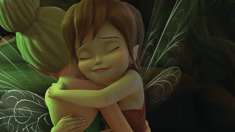 Tinker Bell loves her friends and love to help them and that is why Fawn loves to hug her. Fairies Tinkerbell, Tinkerbell Movies, Tree Story, Tinkerbell And Friends, Tinkerbell Fairies, Pixie Hollow, Rainbow Tree, Fairy Pictures, Disney Fairies