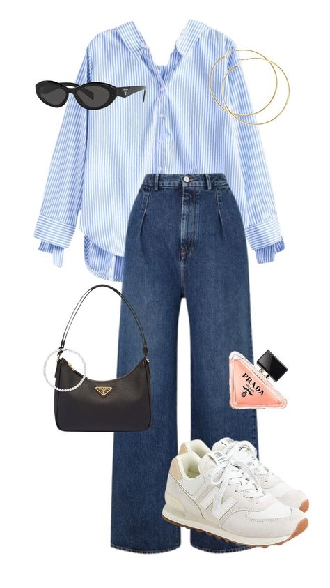 Summer Blue Jeans Outfit, Classic White Sneakers, Outfit School, Modest Casual Outfits, Casual College Outfits, Coffee Dates, Uni Outfits, Everyday Fashion Outfits, Casual Day Outfits