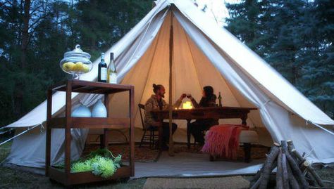 Comfortable Camping at Elora Gorge | Toronto Area | LivingSocial Bell Tent Glamping, Geodesic Dome Kit, Luxury Yurt, Mesh Screen Door, Wall Stove, Yurt Tent, Canvas Bell Tent, 6 Person Tent, Comfortable Camping