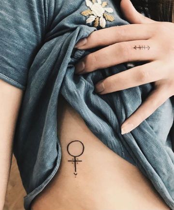 16 Feminist Tattoos That Actually Mean Something Female Empowerment Tattoo, Empowerment Tattoo, Feminist Tattoos, Pattern Tattoos, Venus Tattoo, Minimalist Tattoo Meaning, Feminist Tattoo, Typography Tattoo, French Tattoo