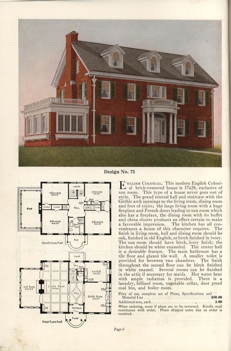 1925 Practical Homes | Jens Pedersen, Architect | Daily Bungalow | Flickr 1920 House Plans, Historic House Plans, 1920 House, Practical House, House Plans Ideas, 3d Floor Plans, Canada House, Designs Printable, Vintage House Plans