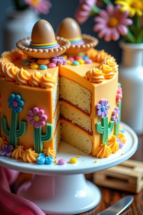 Add a Fiesta Touch with Our Vibrant Mexican-Inspired Cake Decorating Ideas #CakeDecorating #MexicanC Mexican Cake, Cake Decorating Inspiration, Decorate A Cake, Cake Decorating Ideas, Decorating Inspiration, How To Decorate, Decor Inspiration, Cake Decorating, Color Pop