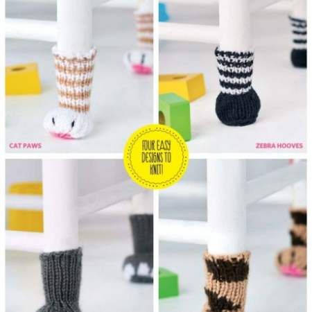 Chair Socks Pattern, Chair Socks, Animal Chair, Chair Leg Covers, Knitted Cat, Crochet Animal Patterns, Chair Legs, Sock Patterns, Crochet Cat