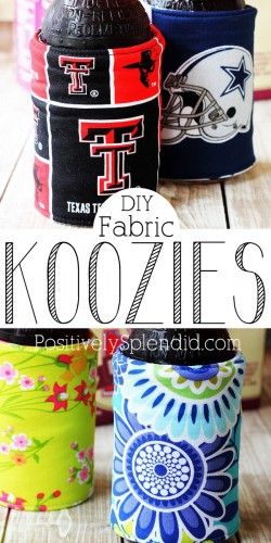 Diy Koozies, Idea For Summer, Holiday Hand Towels, Summer Bucket Lists, Sewing Projects For Beginners, Easy Sewing Projects, Sewing Gifts, Sewing For Beginners, Diy Fabric