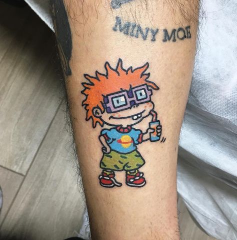 Follow @TATTOOWONDERLAND on Pinterest for more!!  Chucky Rugrats tattoo Chucky Rugrats Tattoo, Rugrats Tattoo Ideas, Chucky Rugrats, Rugrats Tattoo, Chucky Tattoo, Puzzle Piece Tattoo, Mario Tattoo, Rat Tattoo, Cartoon Character Tattoos