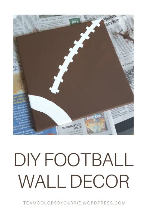 Football String Art, Football Decorations Diy, Team Spirit Crafts, Football Canvas, Football Diy, Milan Football, Football Crafts, Football Decor, Sports Wall Decor