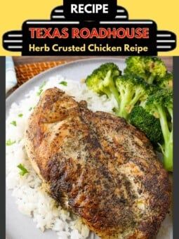 Texas Roadhouse Chicken Recipe For Herb Crusted Copycat - Intentional Hospitality Texas Road House Herb Crusted Chicken, Texas Roadhouse Lemon Herb Chicken, Copycat Recipes Restaurant, Texas Roadhouse Herb Crusted Chicken, Texas Roadhouse Chicken, Copycat Recipes Texas Roadhouse, Herb Crusted Chicken, Chicken Bakes, Dinner Suggestions