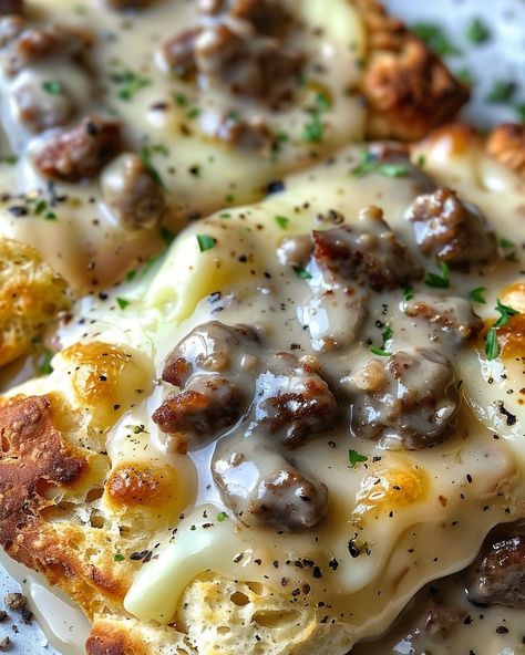 Imagine combining the comforting flavors of biscuits and sausage gravy with the fun, shareable nature of pizza. This Biscuits and Sausage Gravy Breakfast Pizza is exactly that—a hearty, soul-warming dish that brings together the best of both worlds. Perfect for a lazy weekend brunch or a family breakfast, this recipe is all about indulgence and satisfaction. From the flaky biscuit crust to the rich, creamy sausage gravy, every bite is loaded with flavor. Topped with melted cheese and your ... Biscuits & Sausage Gravy Breakfast Pizza, Sausage And Gravy Pizza, Biscuits And Gravy Breakfast Pizza, Breakfast With Sausage Patties, Biscuits And Sausage Gravy Pizza, Turkey Sausage Gravy And Biscuits, Breakfast Pizza With Biscuit Crust, Biscuit And Gravy Pizza, Gravy Recipe For Biscuits And Gravy