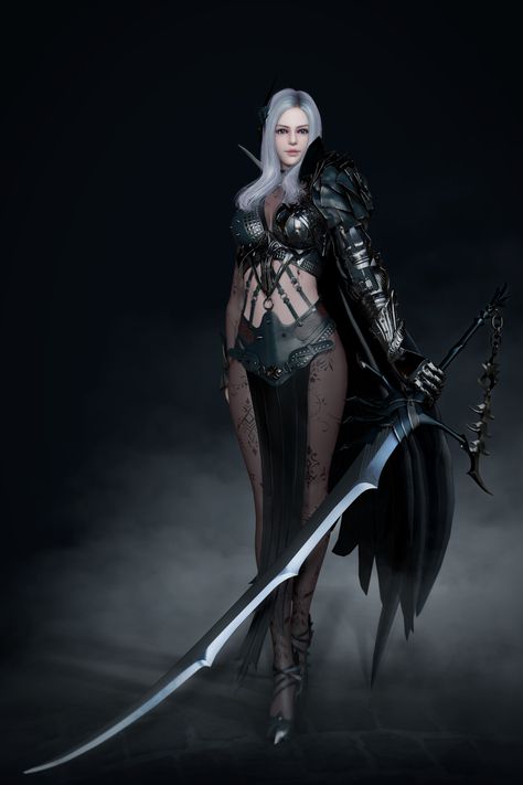 ArtStation - Black Desert - Dark Knight / Rosa Cassis, Jiyong Oh Black Dessert, Black Desert Online, Black Desert, Female Knight, Best Banana Bread, Desert Art, Blackest Knight, Dope Art, Gothic Dress