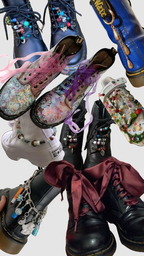 Shoe personalization inspo #outfitinspo #fashion #shoes #sneakers #boots #beads #beaded #lace #embellishments #bedazzled #laces #charms Shoe Lace Charms, Lace Charms, King Of Hearts, Fashion Shoes Sneakers, Shoe Lace, Pretty Shoes, Sneakers Boots, Beaded Lace, Lace Boots