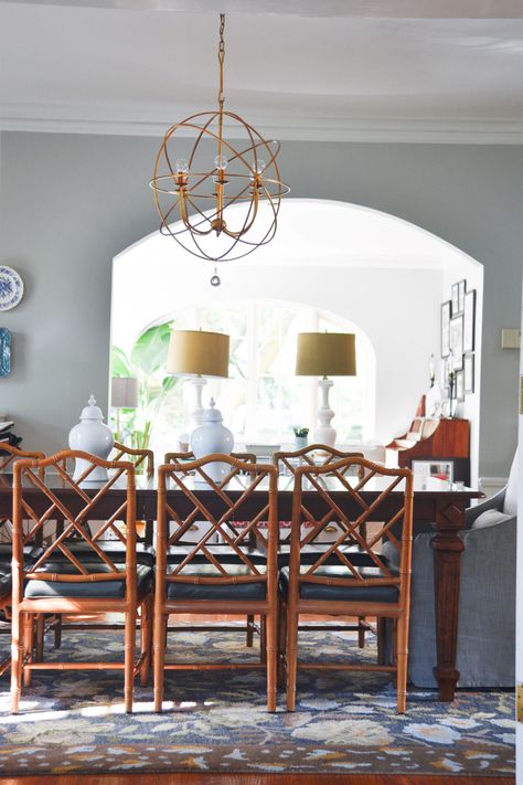 Home Bloggers Home Tour dining room styling tips www.homewithkeki.com Mixed Dining Chairs, Rustic Dining Room Sets, Bamboo Dining Chairs, Boho Apartment, Billy Bookcases, Chippendale Chairs, Dining Room Furniture Sets, Room Styling, Dining Room Chair Covers