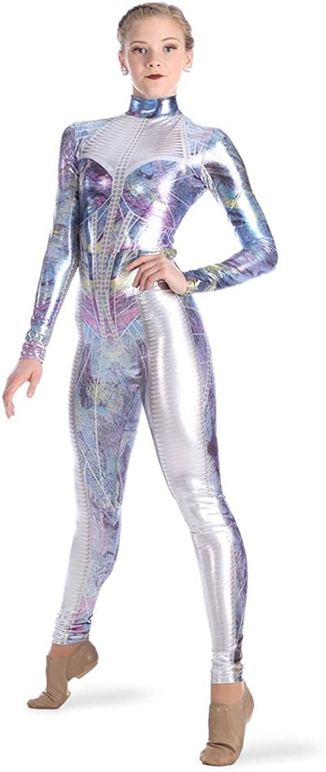 Galaxy Princess, Dance Unitard, Princess Dance, Rave Costumes, Festival Costumes, Beautiful Costumes, Metallic Foil, Dance Costume, Dance Outfits