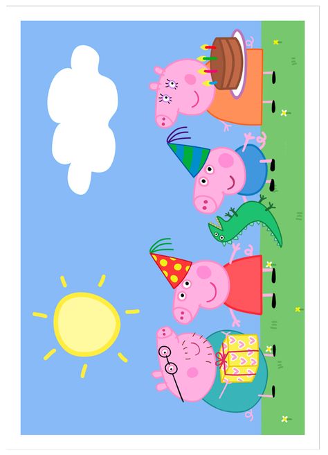 Ver producto: Peppa Pig Images, Pig Birthday Decorations, Peppa Pig Printables, Peppa Pig Pictures, Pig Birthday Theme, Heo Peppa, Peppa Pig Birthday Decorations, George Pig Birthday, Peppa Pig Party Decorations