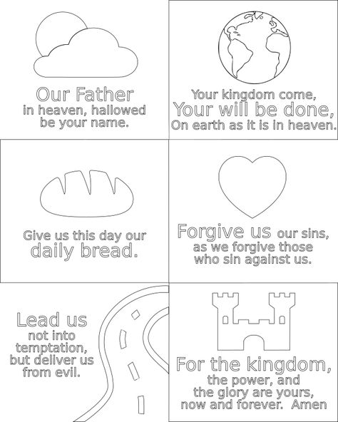 Lord’s Prayer Preschool Craft, The Lord’s Prayer Free Printable, Lord's Prayer Activities For Kids, The Lords Prayer For Kids Craft, The Lord's Prayer Crafts For Kids, Lord's Prayer For Kids, Prayer Kids Craft, The Lords Prayer Activities, Preschool Prayer Craft