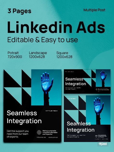 Linkedin Ad Design, Linkedin Graphics, Linkedin Ads, Linkedin Advertising, Ads Design, Design Techniques, Linkedin Marketing, Text Animation, We're Hiring