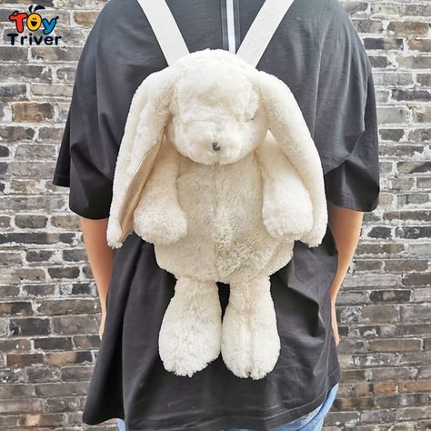 Rabbit Backpack, Backpack Japanese, Backpack Plush, Student Birthday Gifts, School Shoulder Bag, Bunny Backpack, Student Birthdays, Aesthetic Backpack, Bunny Bags