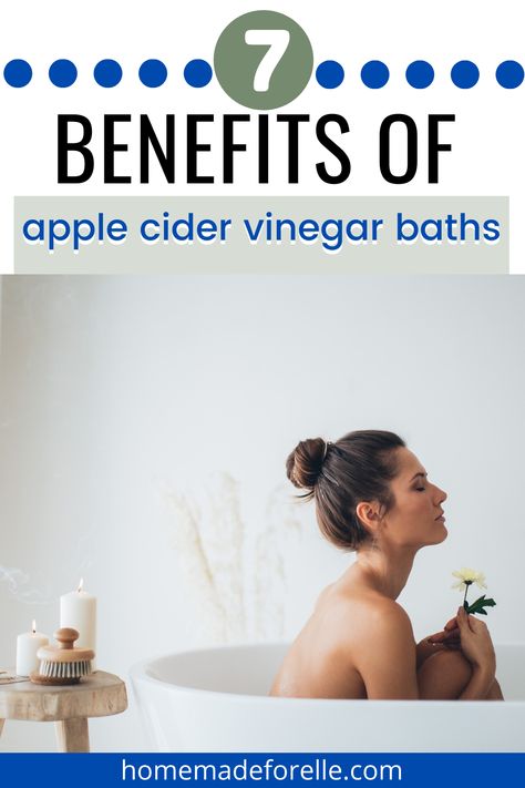 Apple Cider Vinegar Bath, Baking Soda Hacks, Vinegar Bath, Apple Cider Vinegar Uses, Cider Vinegar Benefits, Bath Benefits, Vinegar Benefits, All Natural Home, Apple Cider Vinegar Benefits