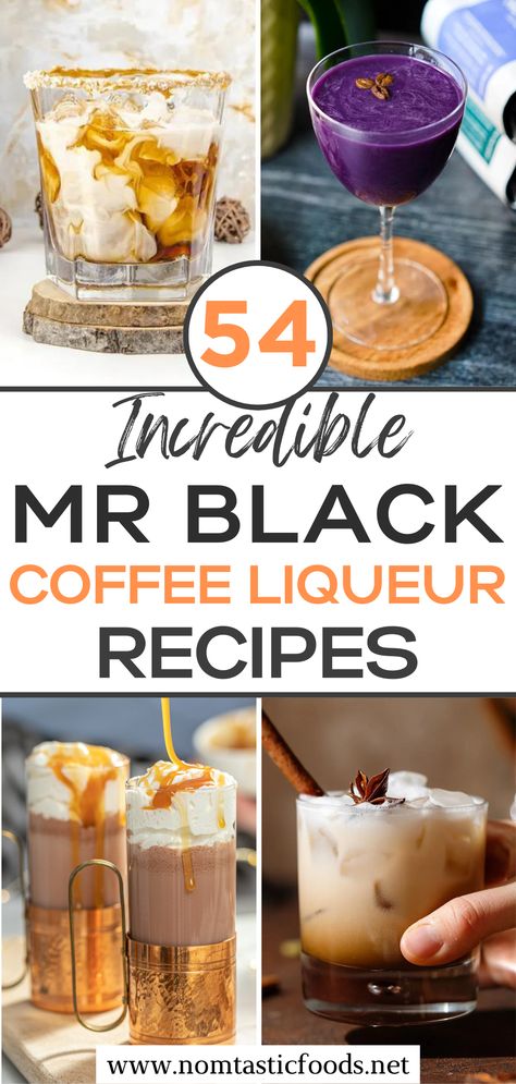 Savor the dark, captivating allure of these incredible 54 Mr. Black Coffee Liqueur recipes. Delight in a classic Espresso Martini with a twist, a rich, creamy White Russian, or an unexpected coffee-infused Negroni, and so much more. Coffee liqueur has never been this exciting! Journey into the night with us and get ready to find your new favorite drink. Mr Black Espresso Martini | Mr Black Coffee Cocktails | Coffee Liqueur Cocktails | Coffee Liqueur Drinks | Coffee Cocktail Recipes Mr Black Coffee Liqueurs Recipes, Black Espresso Martini, Recipes With Coffee Liqueur, Coffee Liqueur Drinks, Mr Black Espresso Martini, Espresso Cocktail Recipes, Mr Black Coffee Cocktail, Coffee Liqueur Cocktails, Coffee Liquor Drinks